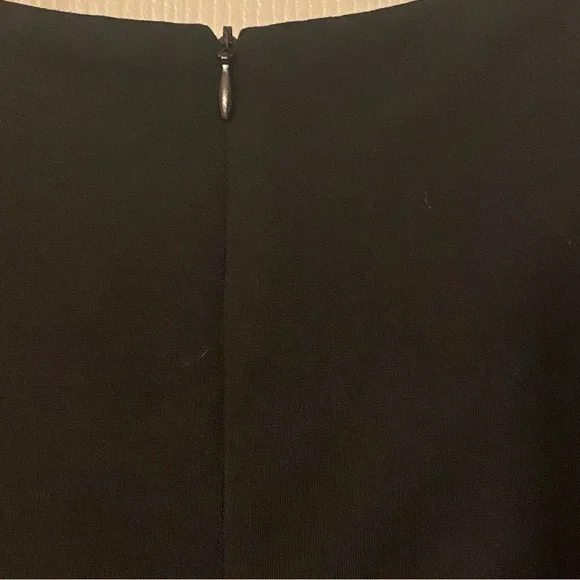 Y2K 90s Sheath Dress Black Tan Textured Ribbed - Picture 6 of 6